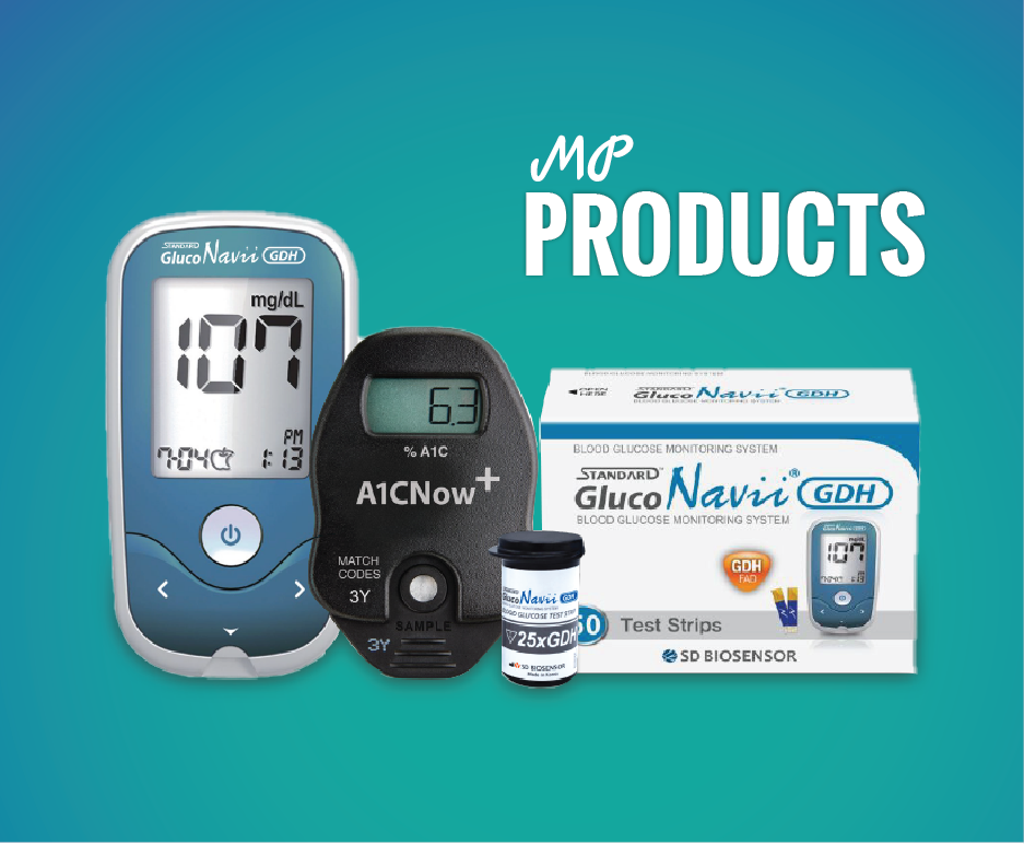 MP Group glucose monitoring and A1C products